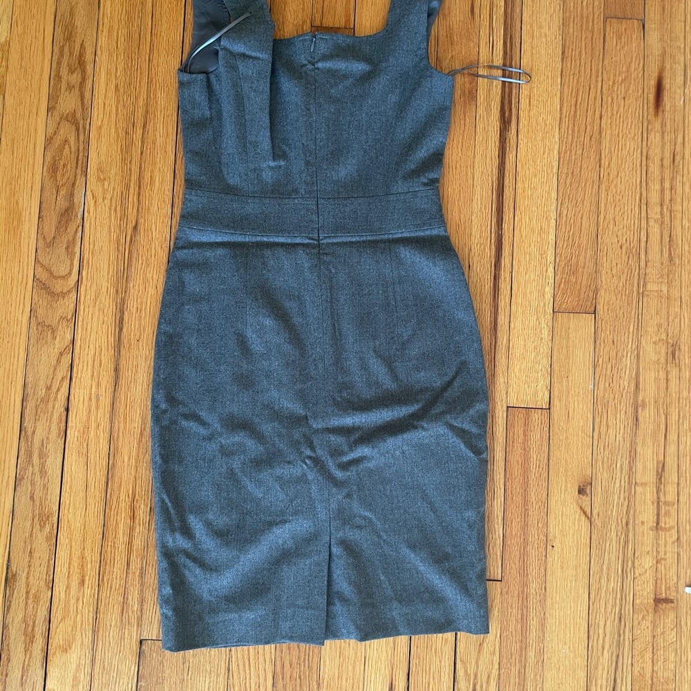 ESCADA XS grey mini wool dress